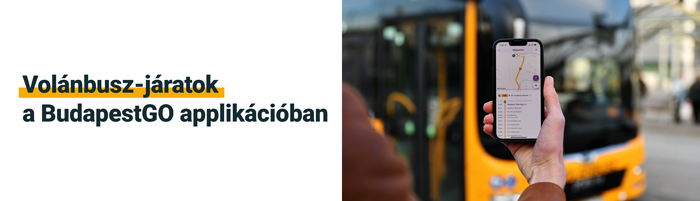 Volánbusz-járatok a BudapestGO applikációban