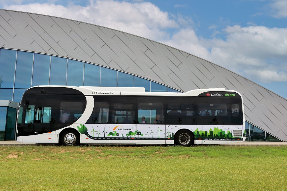 Volánbusz BYD-busza a ZalaZONE-on 