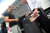 luggage in the compartment