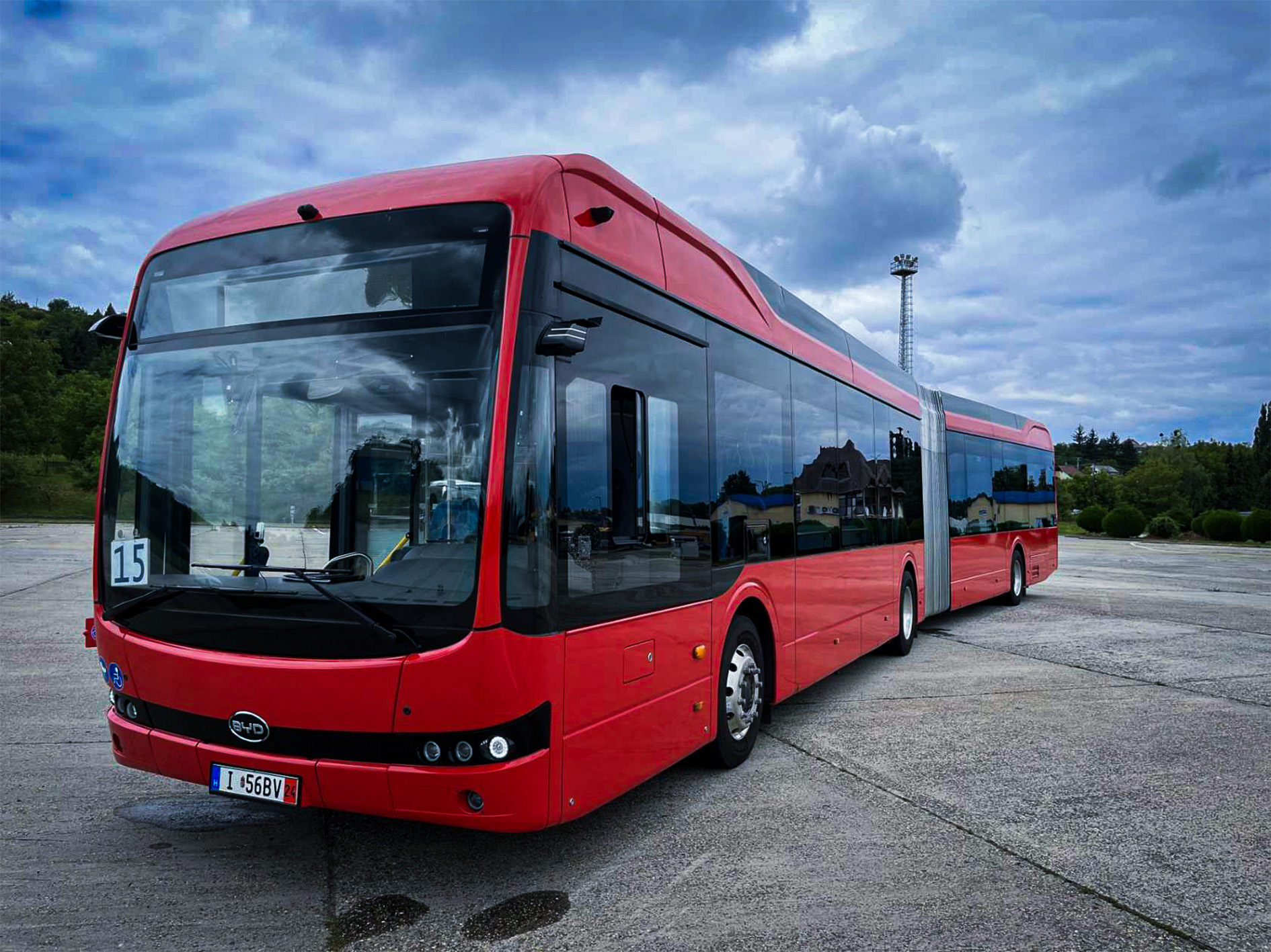 BYD elektromos tesztbusz Zalaegerszegen