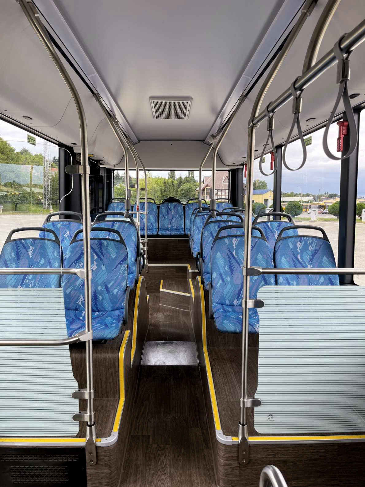 BYD csuklós elektromos tesztbusz belső