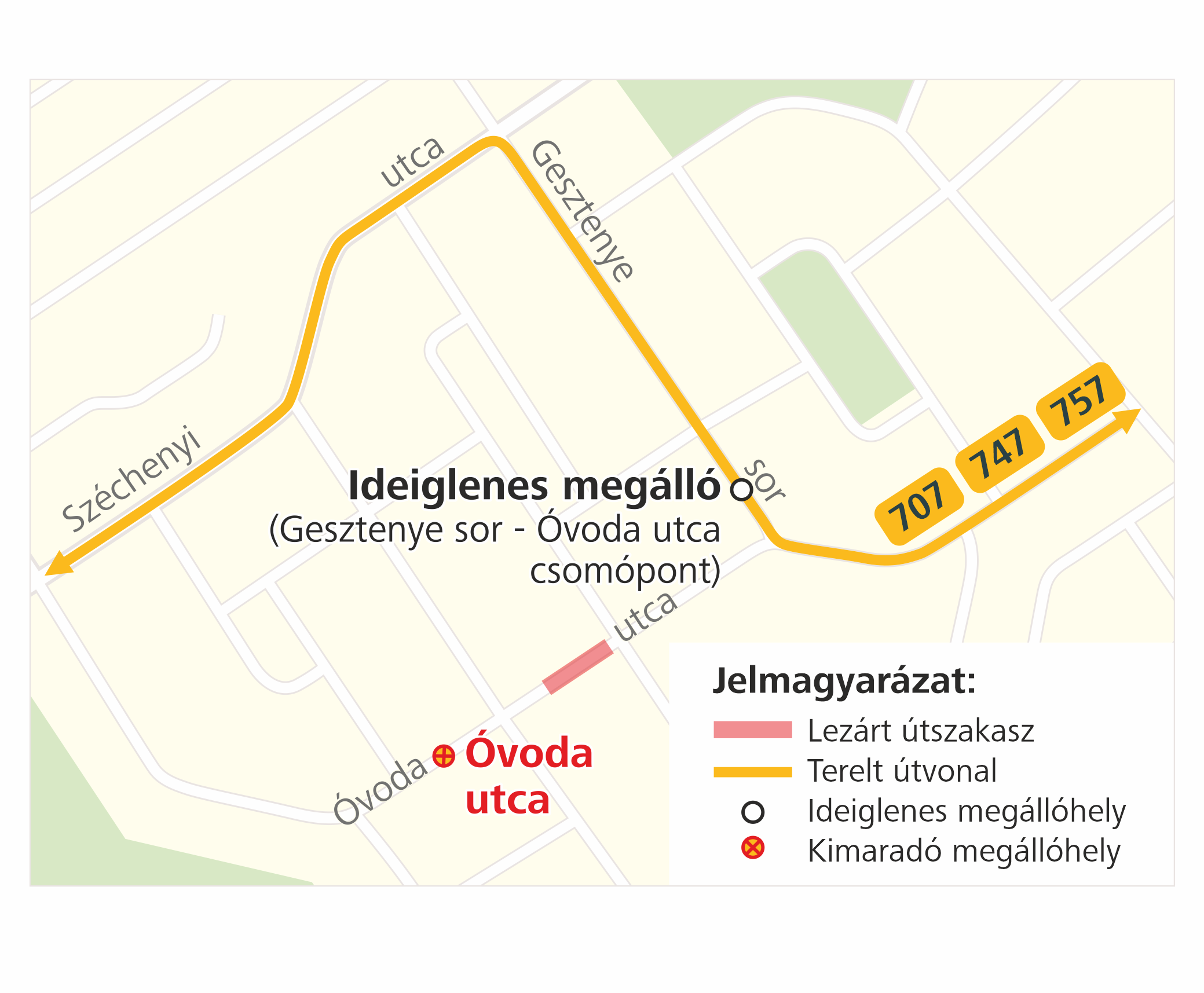 Agárdon lévő terelés térképe
