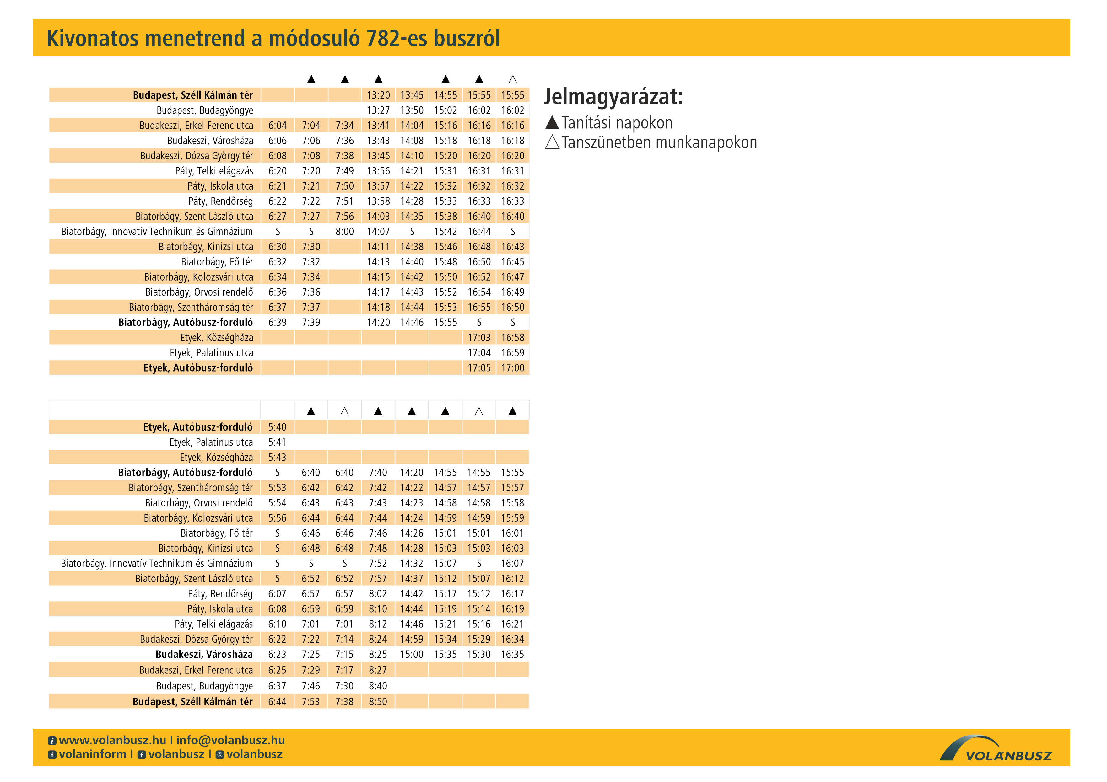 782-es busz kivonatos menetrend képe